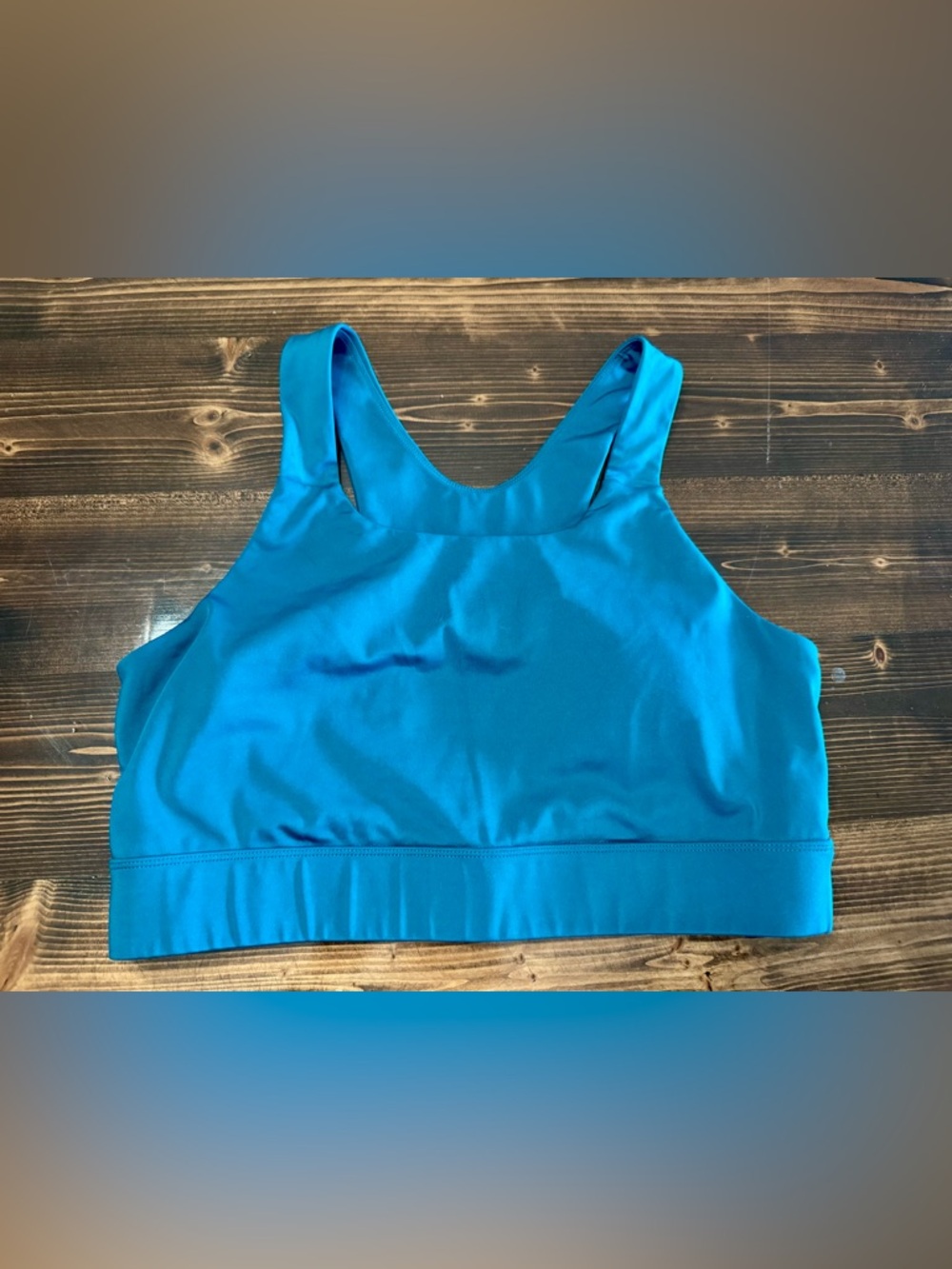 ZELOS Teal-Blue High Neck Sports Bra EUC Size 1X